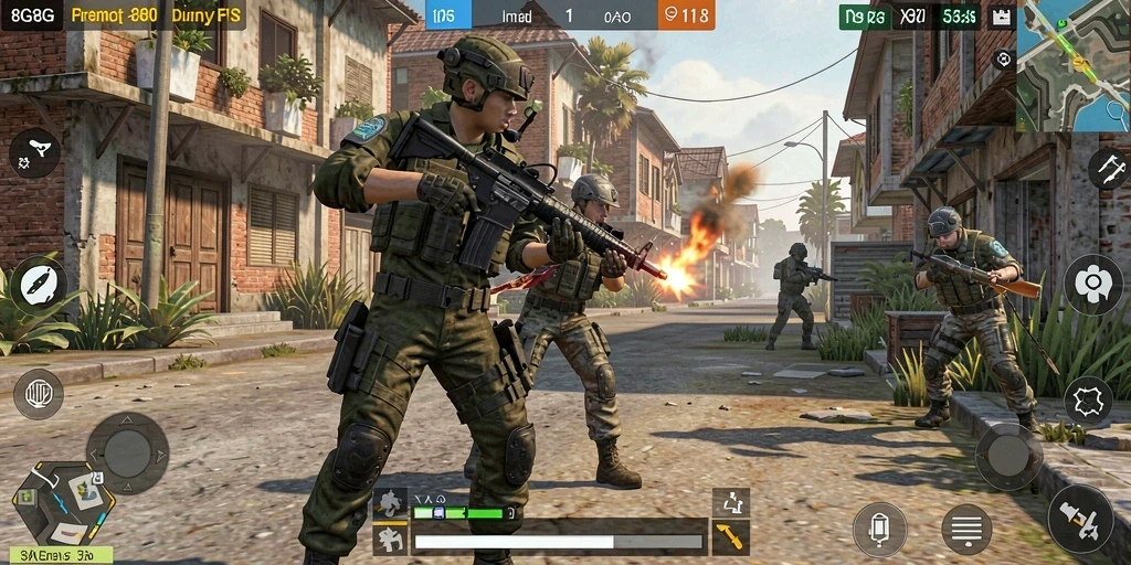Gameplay intens di <strong>8G8G</strong> selama pertempuran FPS.