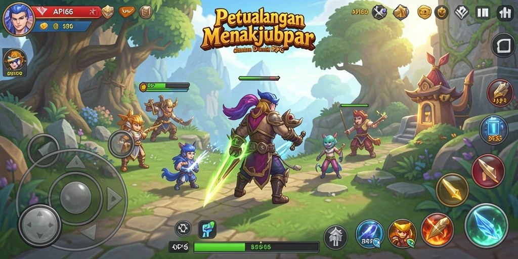 Tampilan gameplay RPG yang menakjubkan dan mendebarkan.