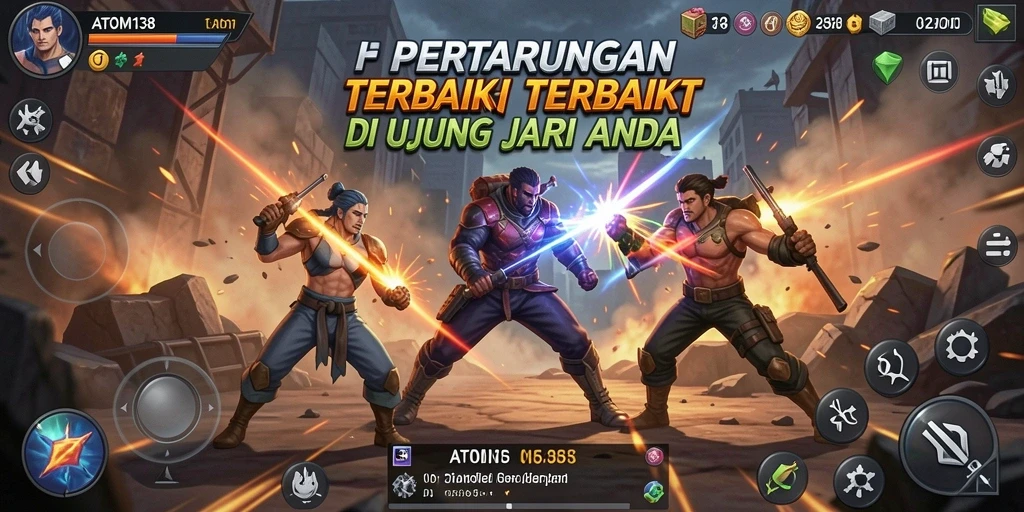 Tampilan menarik dari permainan Fighting yang menegangkan di ATOM138.