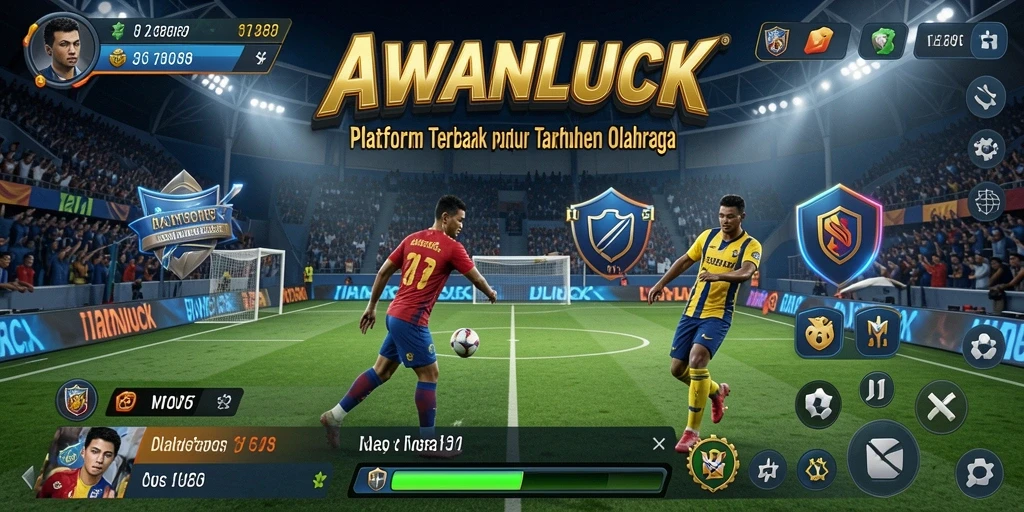 Tampilan utama gameplay AWANLUCK yang menampilkan taruhan olahraga.