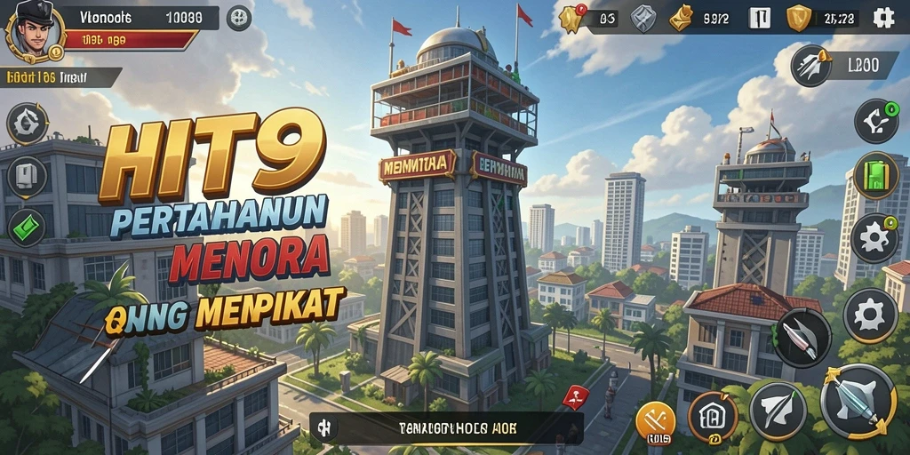 Tampilan gameplay HIT9 yang seru dan penuh strategi Tower Defense.