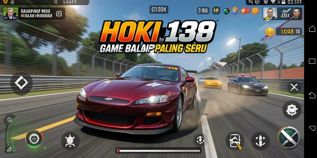 Tampilan balapan menegangkan dalam gameplay HOKI138