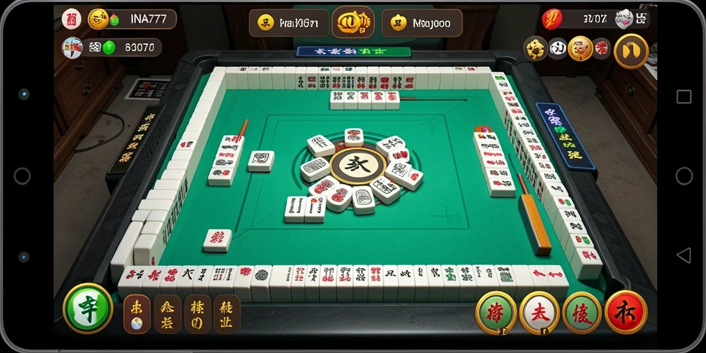 Screenshot gameplay INA777 menampilkan suasana permainan Mahjong yang menarik.