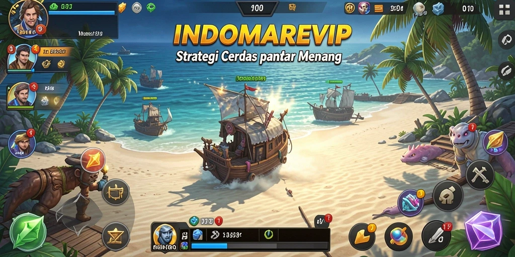 Tangkapan layar gameplay INDOMAREVIP dengan strategi seru.