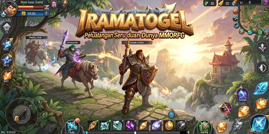 Tampilan screenshot gameplay <strong>IRAMATOGEL</strong> yang menunjukkan aksi seru dalam pertempuran.