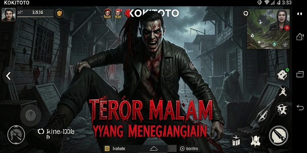 Screenshot gameplay KOKITOTO yang menakutkan di lokasi angker.