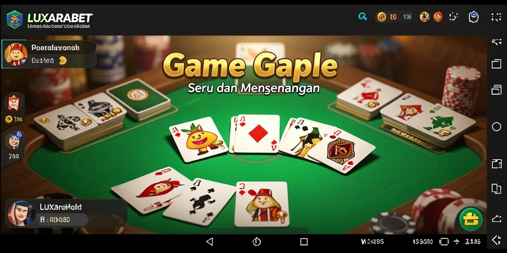 Tampilan gameplay Gaple yang menarik dan interaktif.