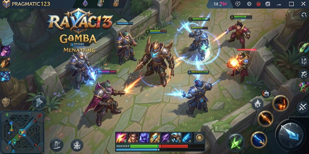 Tampilan gameplay ketegangan di arena MOBA PRAGMATIC123.