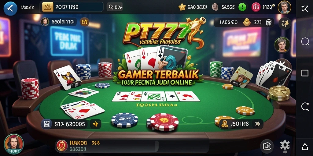 Tampilan gameplay Poker yang seru dan menegangkan di PT777.