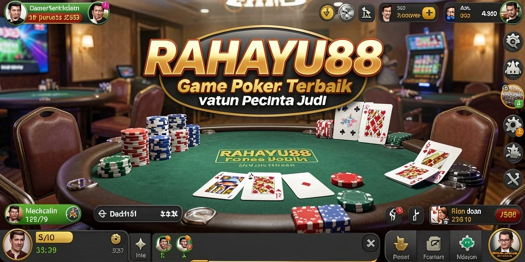 Screenshot RAHAYU88 menampilkan gameplay Poker yang seru dan interaktif.