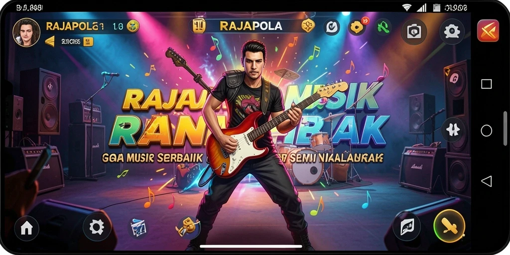 Tampilan gameplay seru di RAJAPOLA dengan efek visual menawan.