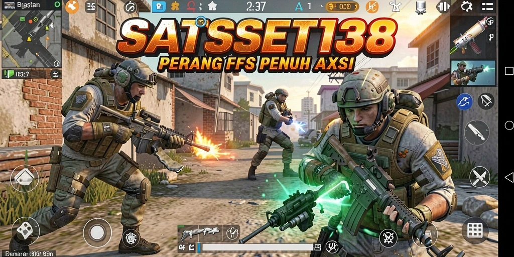 Screenshot SATSET138 menampilkan aksi seru dalam pertempuran FPS.