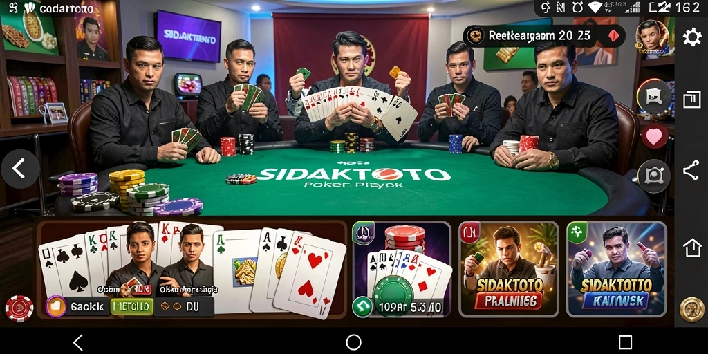 Tampilan menarik dari gameplay SIDAKTOTO yang menggambarkan suasana Poker.