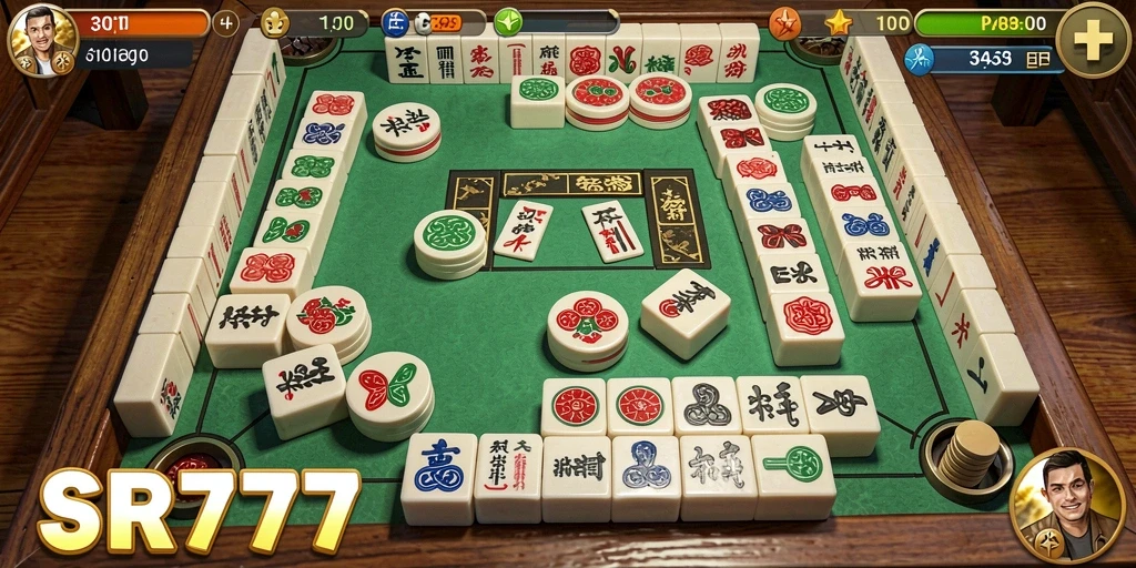 Screenshot utama SR777 menunjukkan gameplay Mahjong yang menarik.
