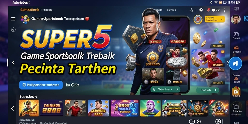 Tampilan screenshot SUPER5 menampilkan elemen permainan taruhan yang menarik.