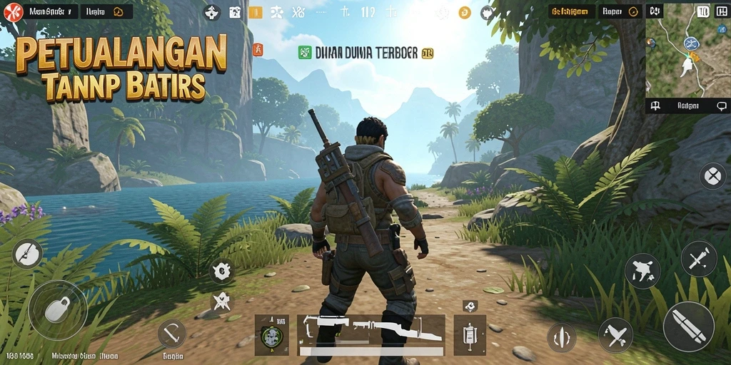 Screenshot X88 menunjukkan aksi petualangan seru dalam dunia terbuka.